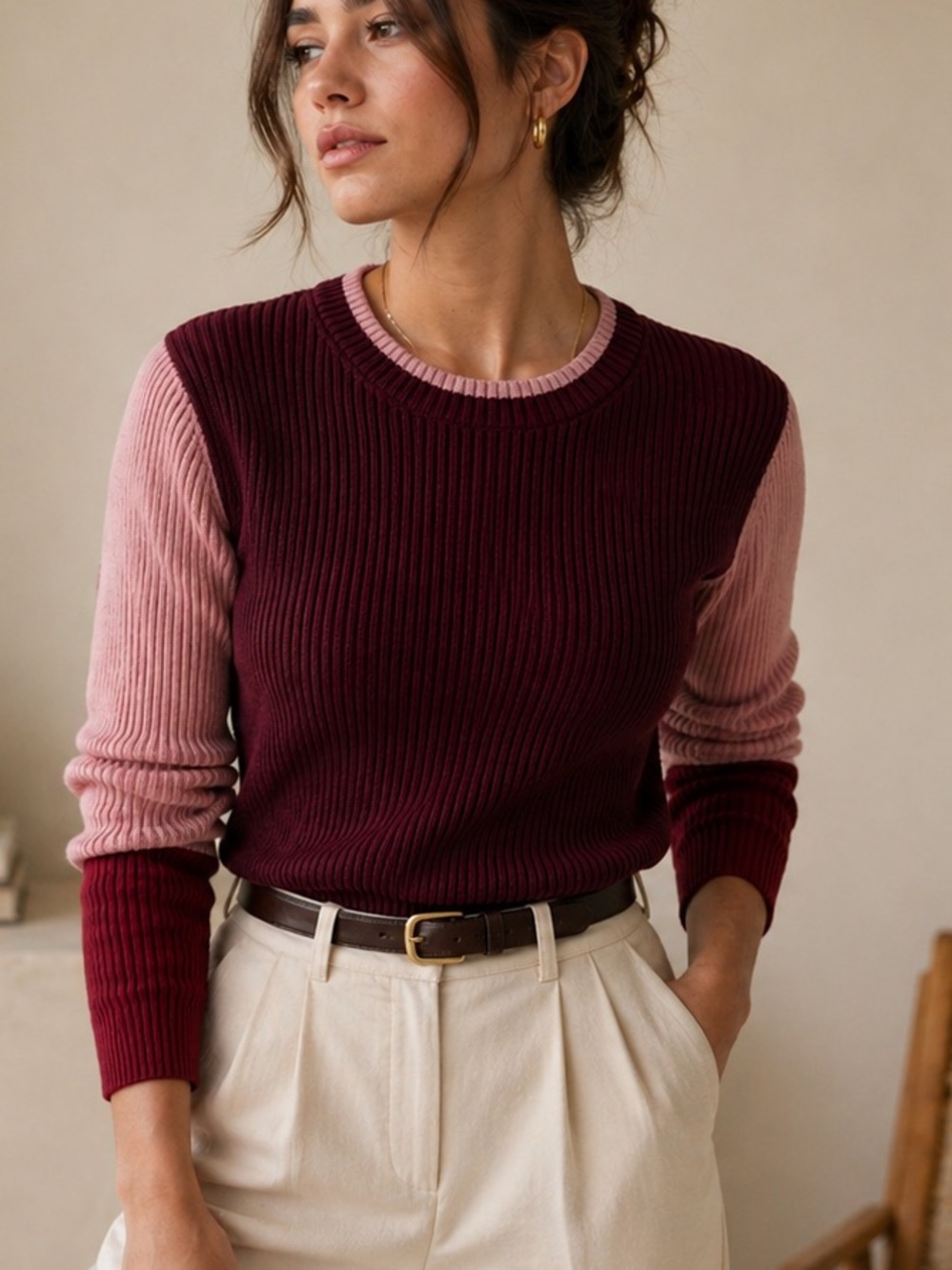 Hugo Boss Women’s Knit Sweater Casual Chic Pullover Top small